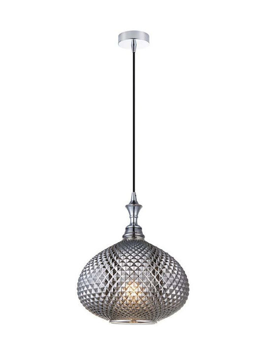 Zambelis Lights Vintage Κρεμαστό Φωτιστικό Μονόφωτο με Ντουί E27 σε Γκρι Χρώμα 1985